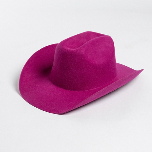 Pink cowboy hat labeled 'Pitaya' on a white background