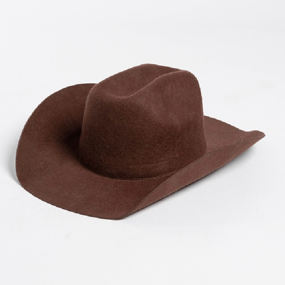Brown cowboy hat on a white background with 'Light Coffee' label.