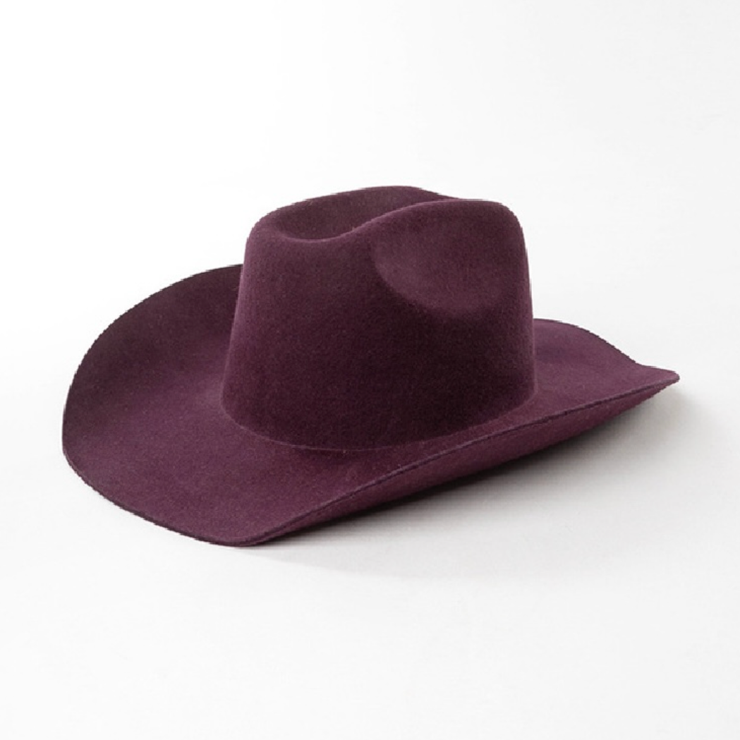 Purple red hat on a white background